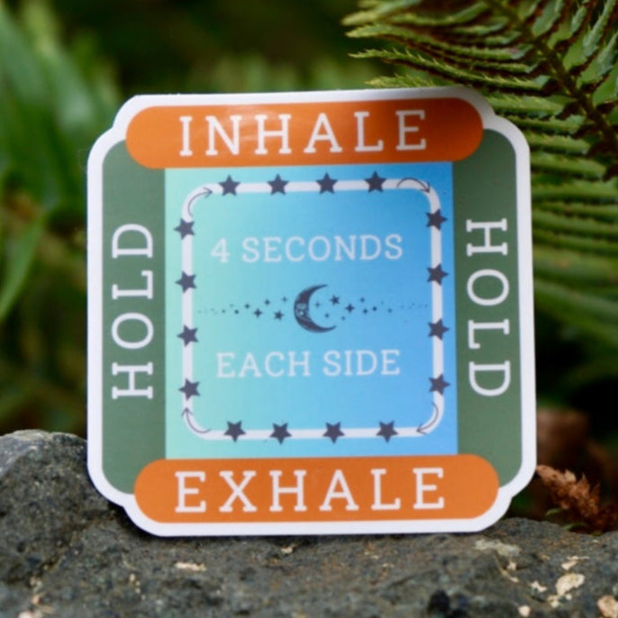 Mental Health Box Breathing Sticker
