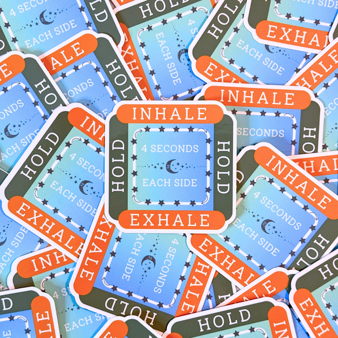 Mental Health Box Breathing Sticker