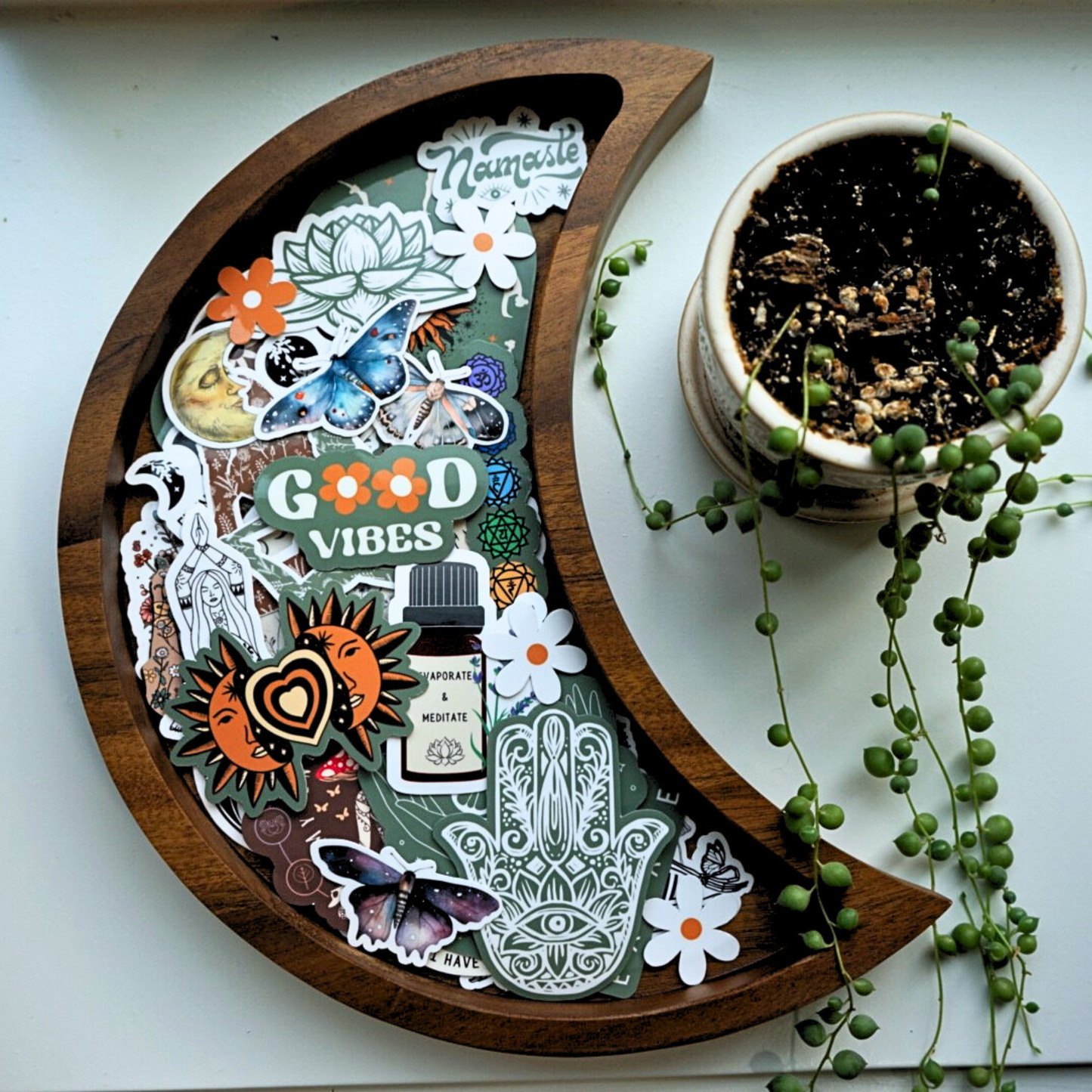 Evaporate and Meditate Essential Oil Sticker