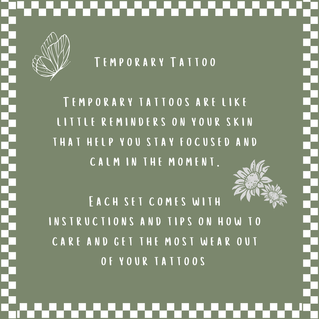 Oopsie Boho Wildflower Temporary Tattoo Sheet