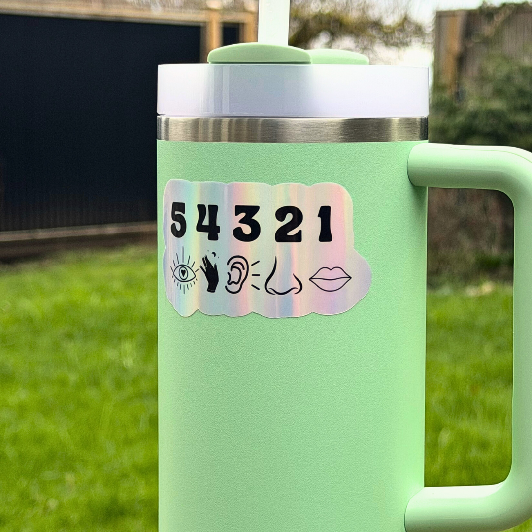 54321 Holographic Grounding Sticker