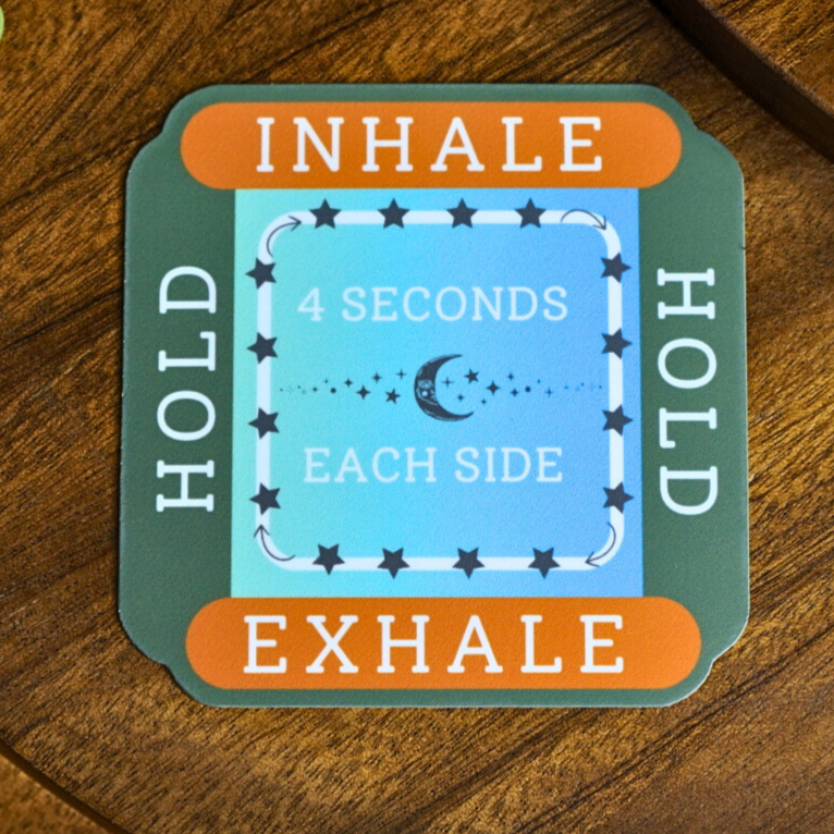 Mental Health Box Breathing Sticker