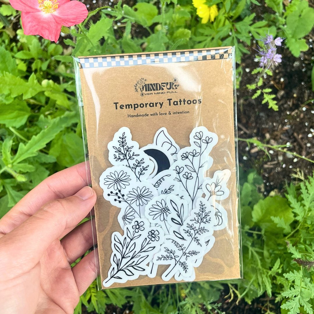 Wildflower Temporary Tattoo's – Mindful Over Mind Full, image size:1080x1080