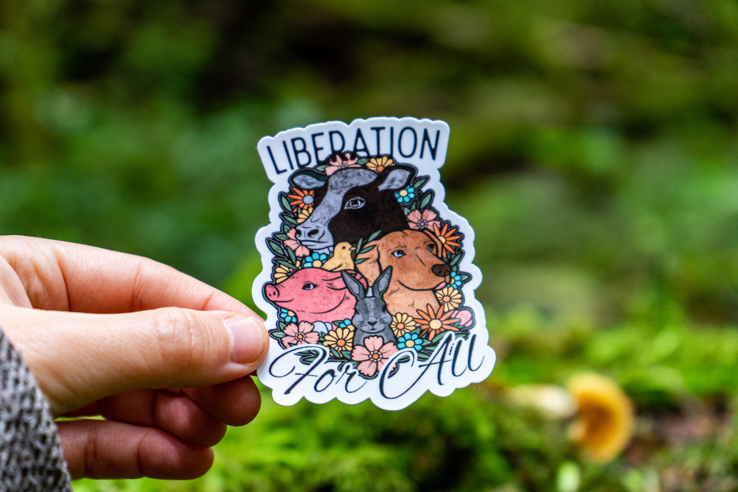 Liberation For All Vegan Sticker