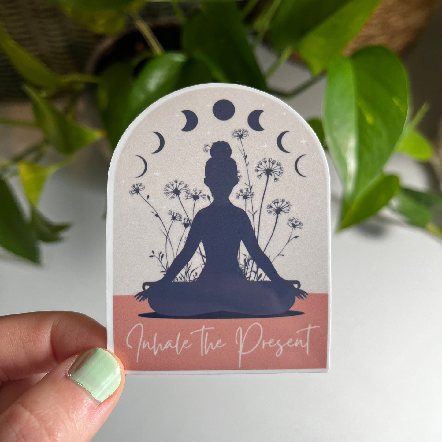 Inhale the Presesnt Yoga Sticker