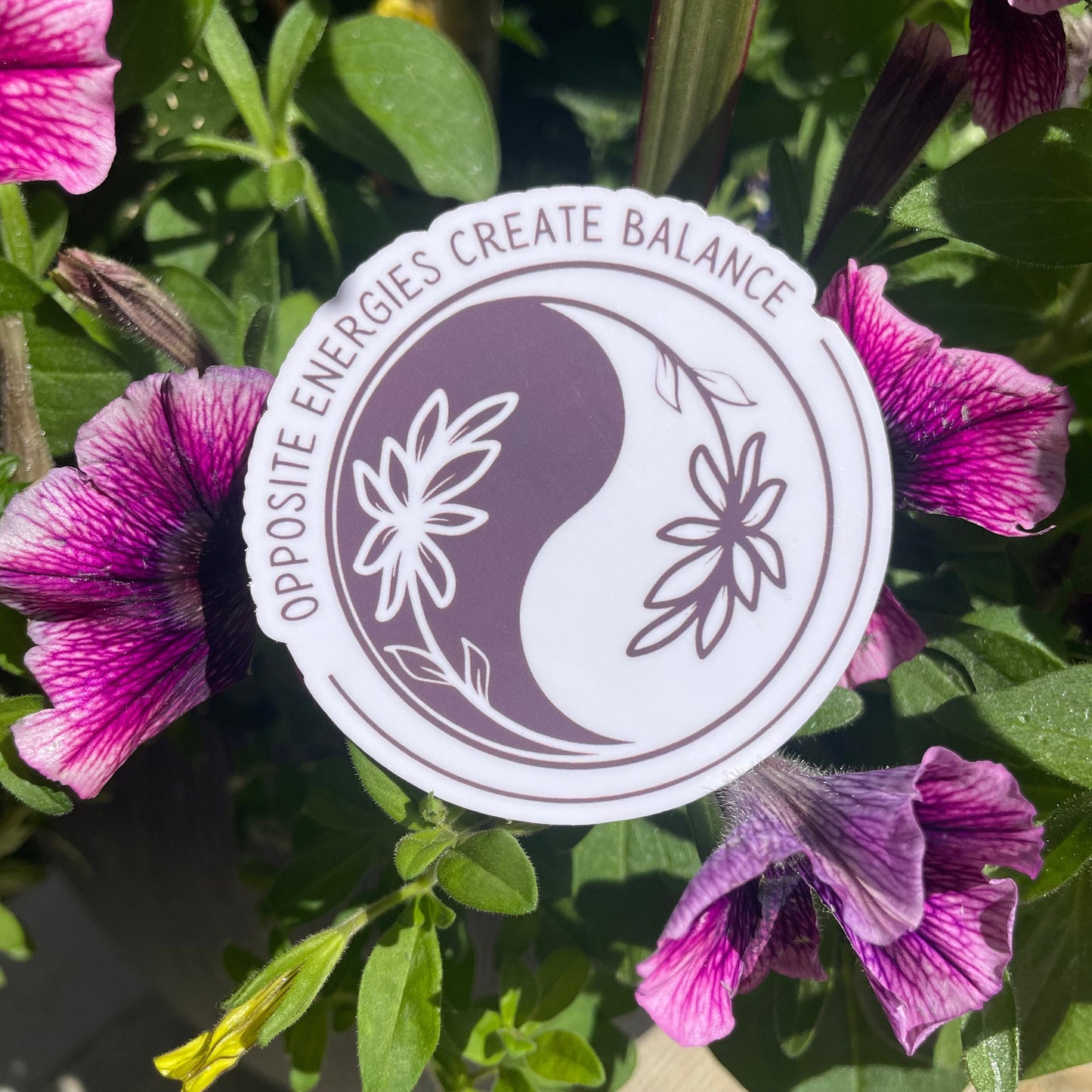 Opposite Energies Create Balance - Yin and Yang Sticker