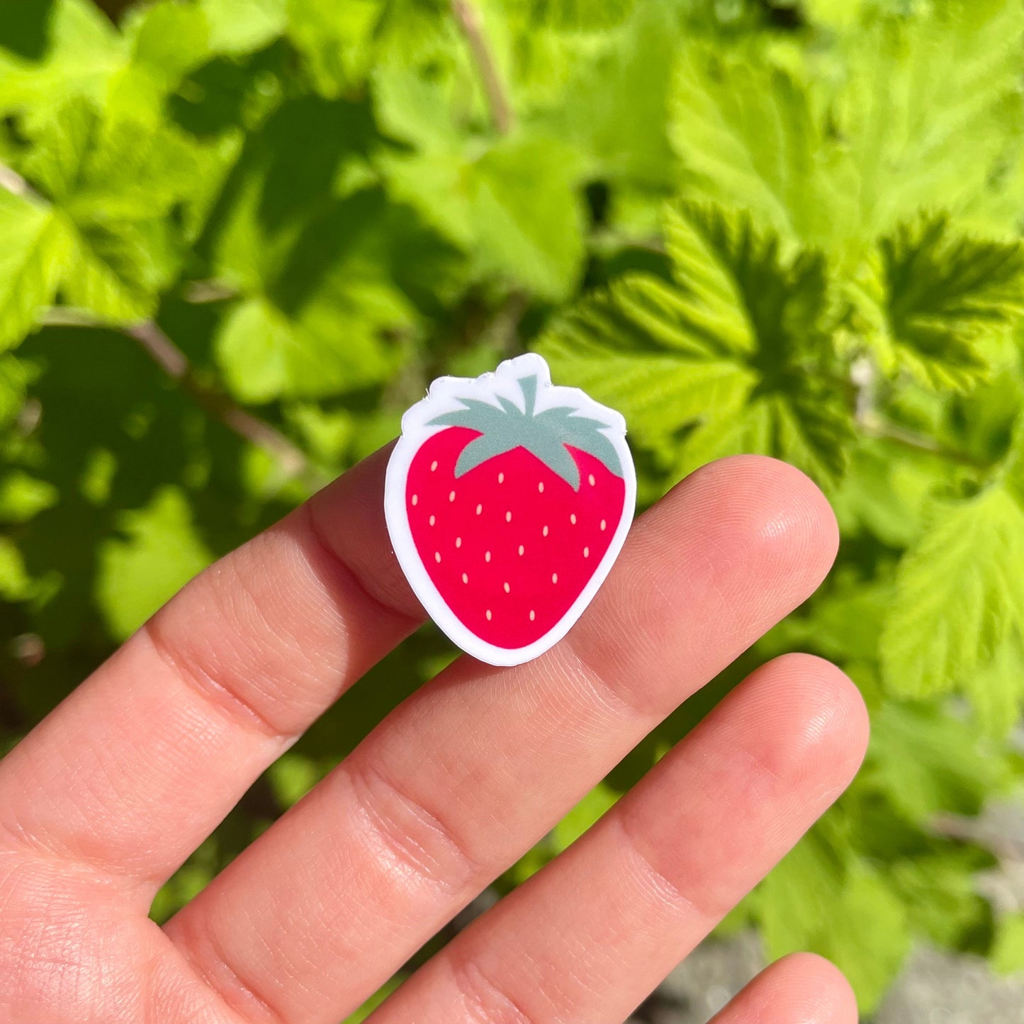 Mini Strawberry Stickers, 10 Tiny Stickers, Fruit Stickers, Waterproof Summer Aesthetic Stickers, Mini Sticker Pack, Water Bottle Stickers