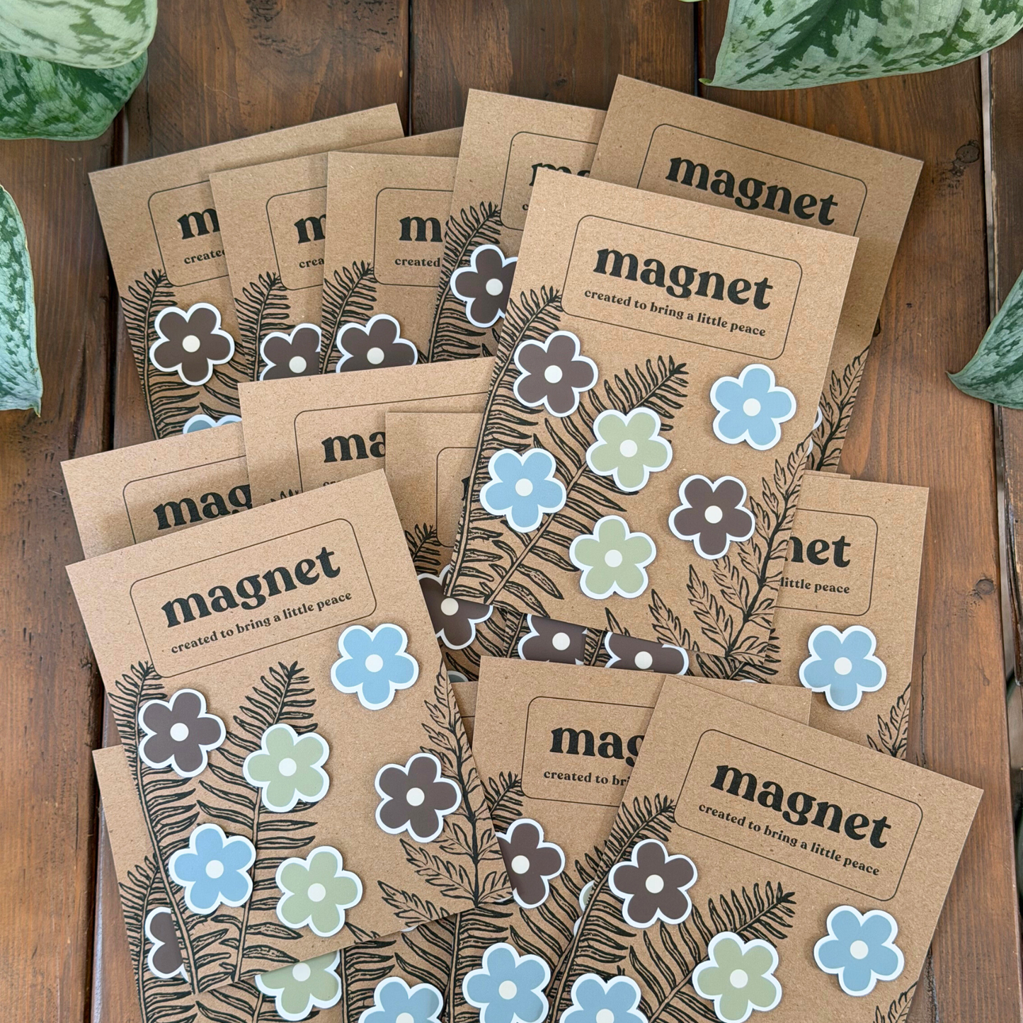 6 Mini Spring Flower Magnets