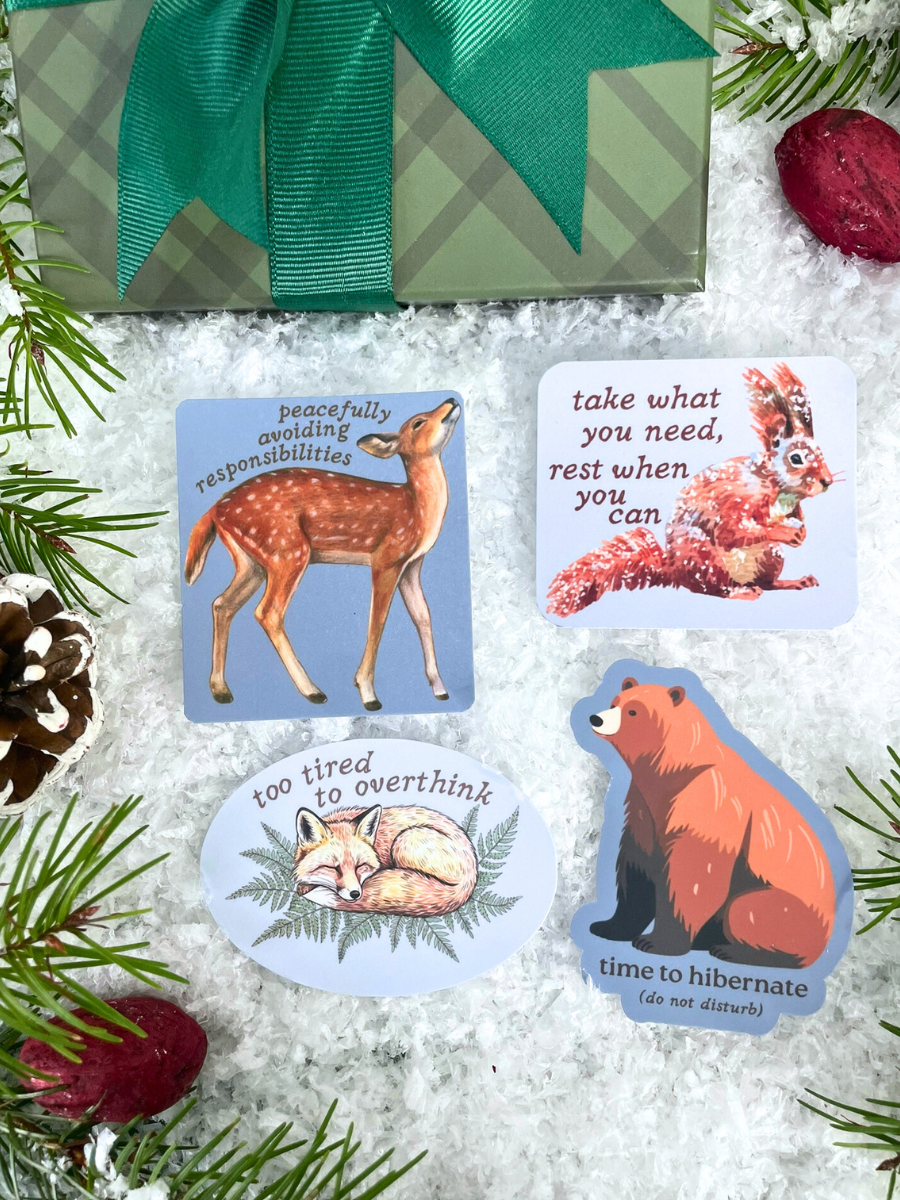 Too Tired to Overthink Sticker