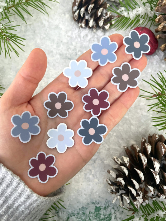 10 Winter Flower Sticker Pack