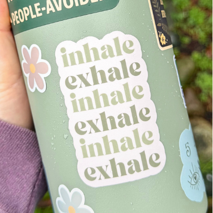 Inhale Exhale Meditation Sticker