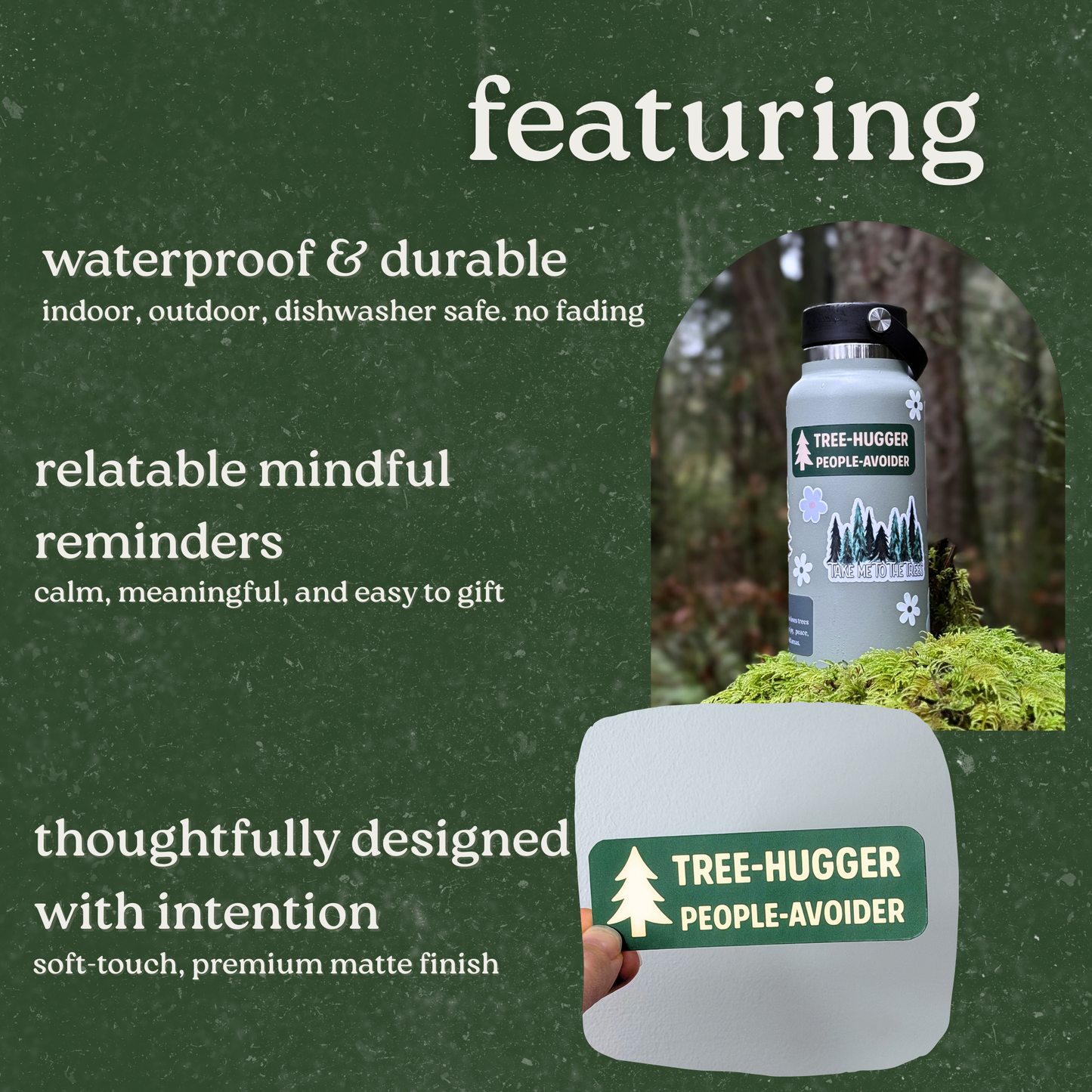 Tree Hugger - People Avoider Sticker