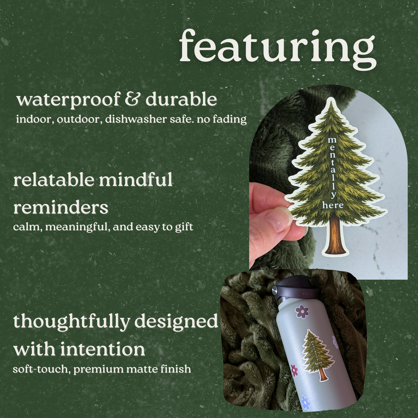 Mentally Here Sticker Forest Lover