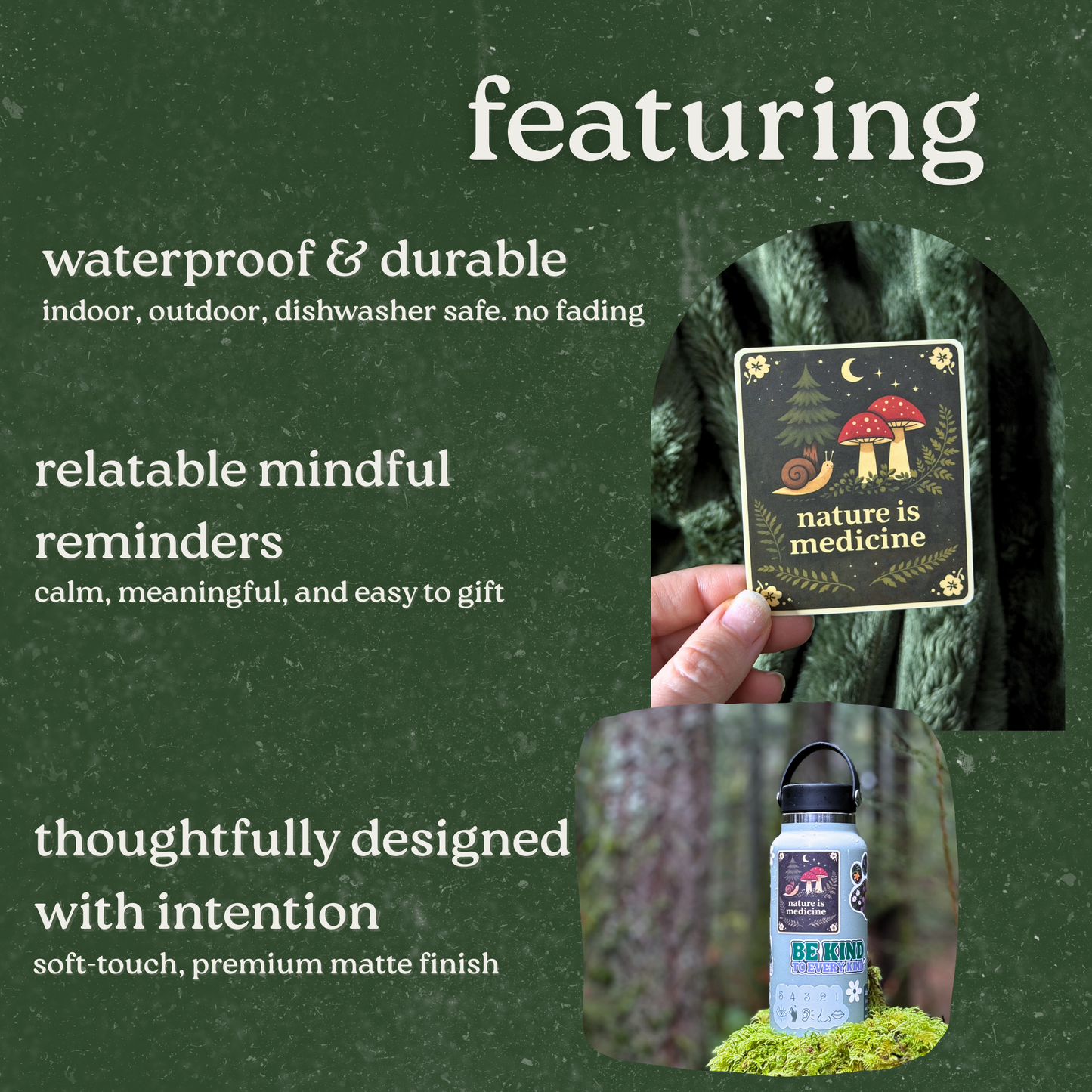 Nature is Medicine Sticker