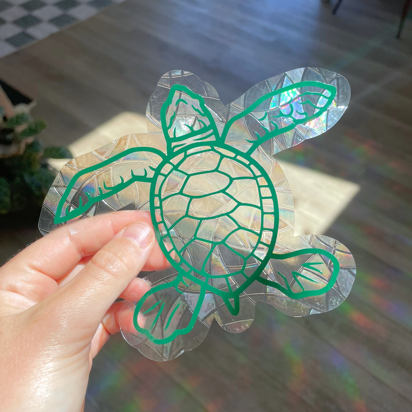 Turtle Suncatcher Sticker
