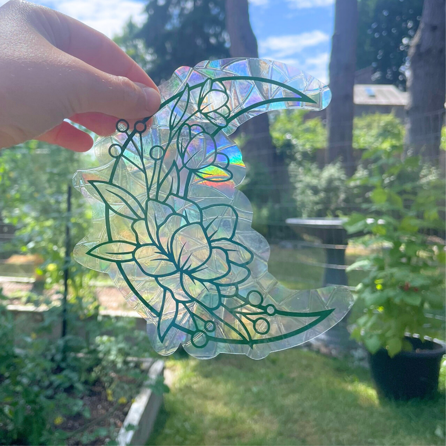 Floral Moon Suncatcher