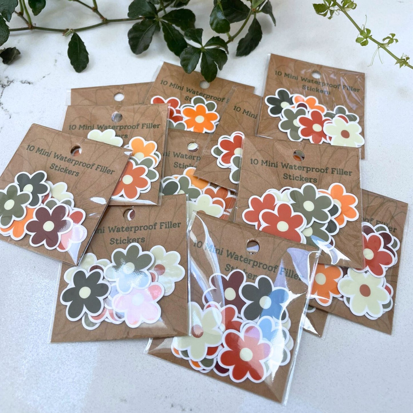 Mini Autumn Daisy Sticker Pack