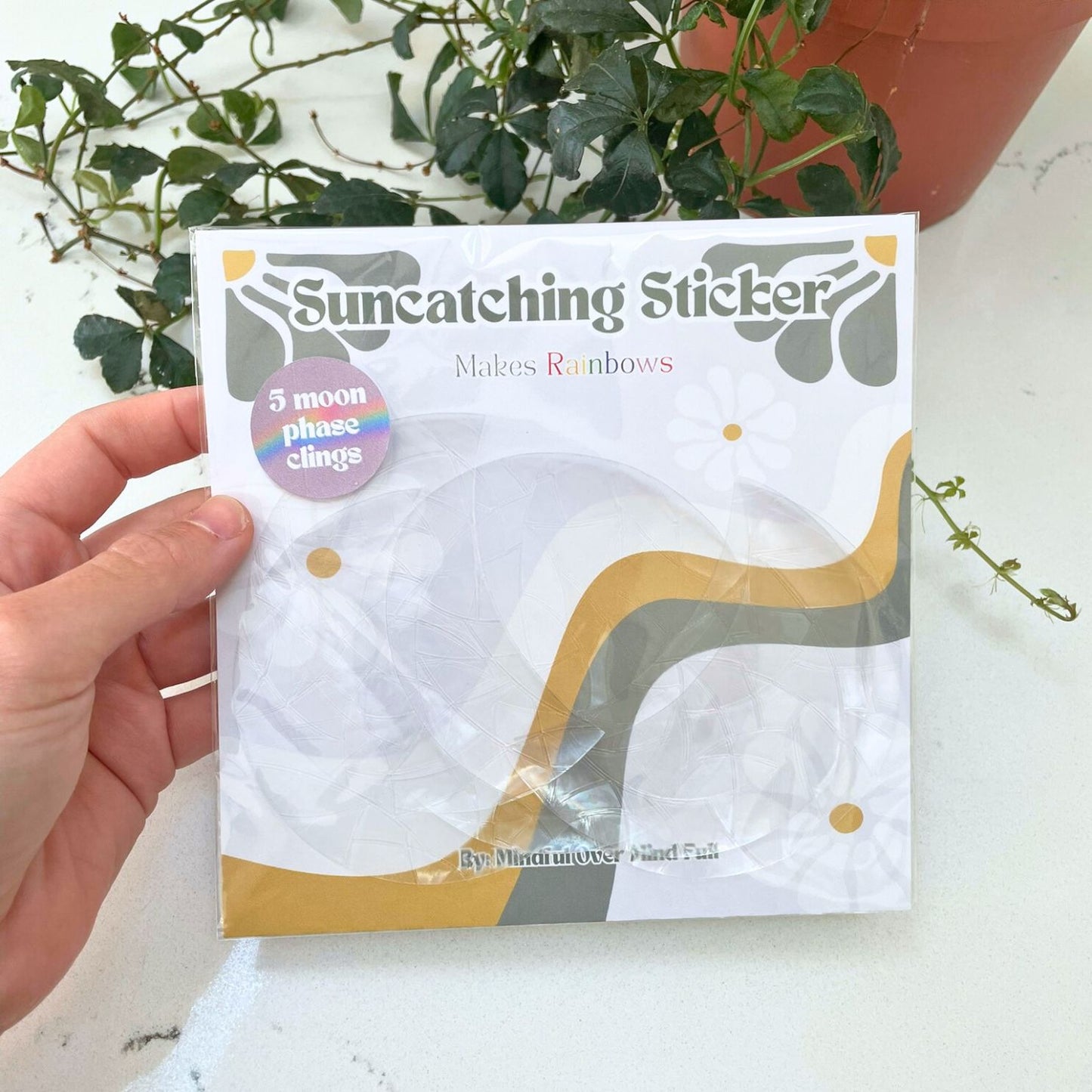 Moon Phase Suncatcher Stickers