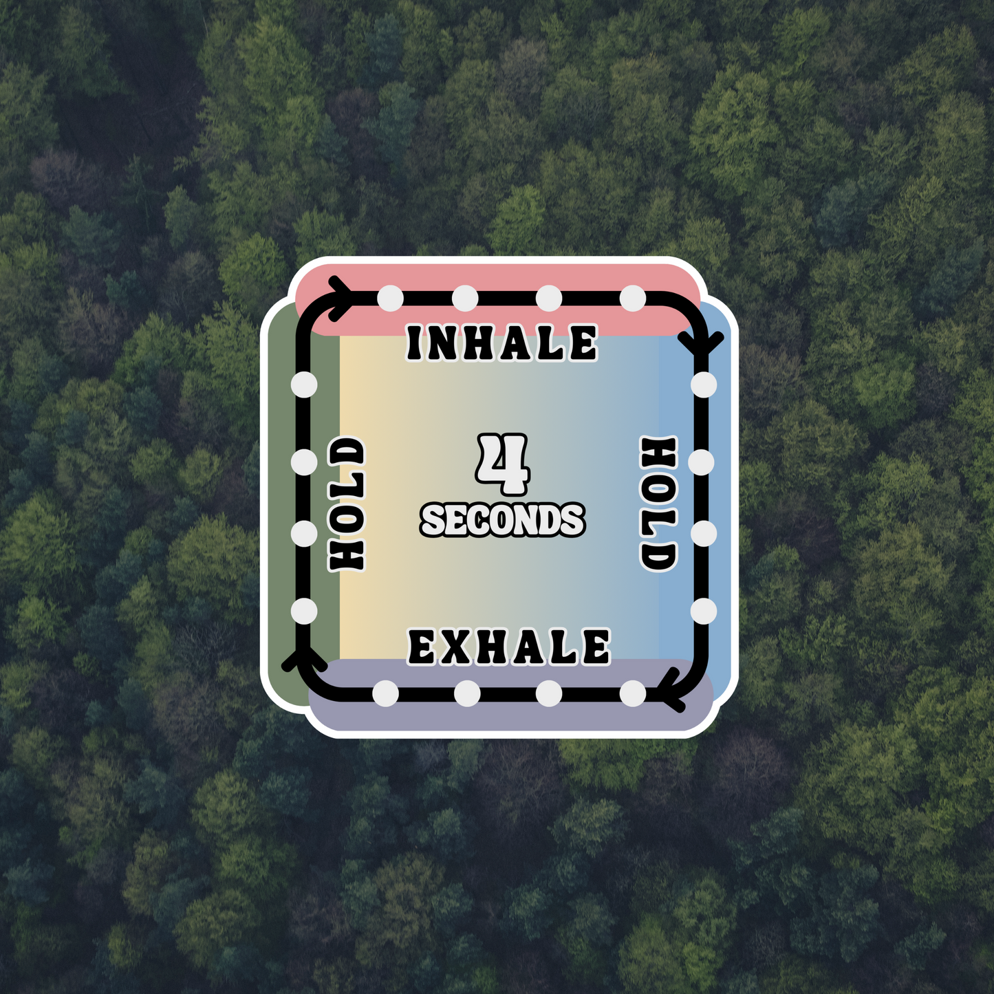 Box Breathing Square Sticker