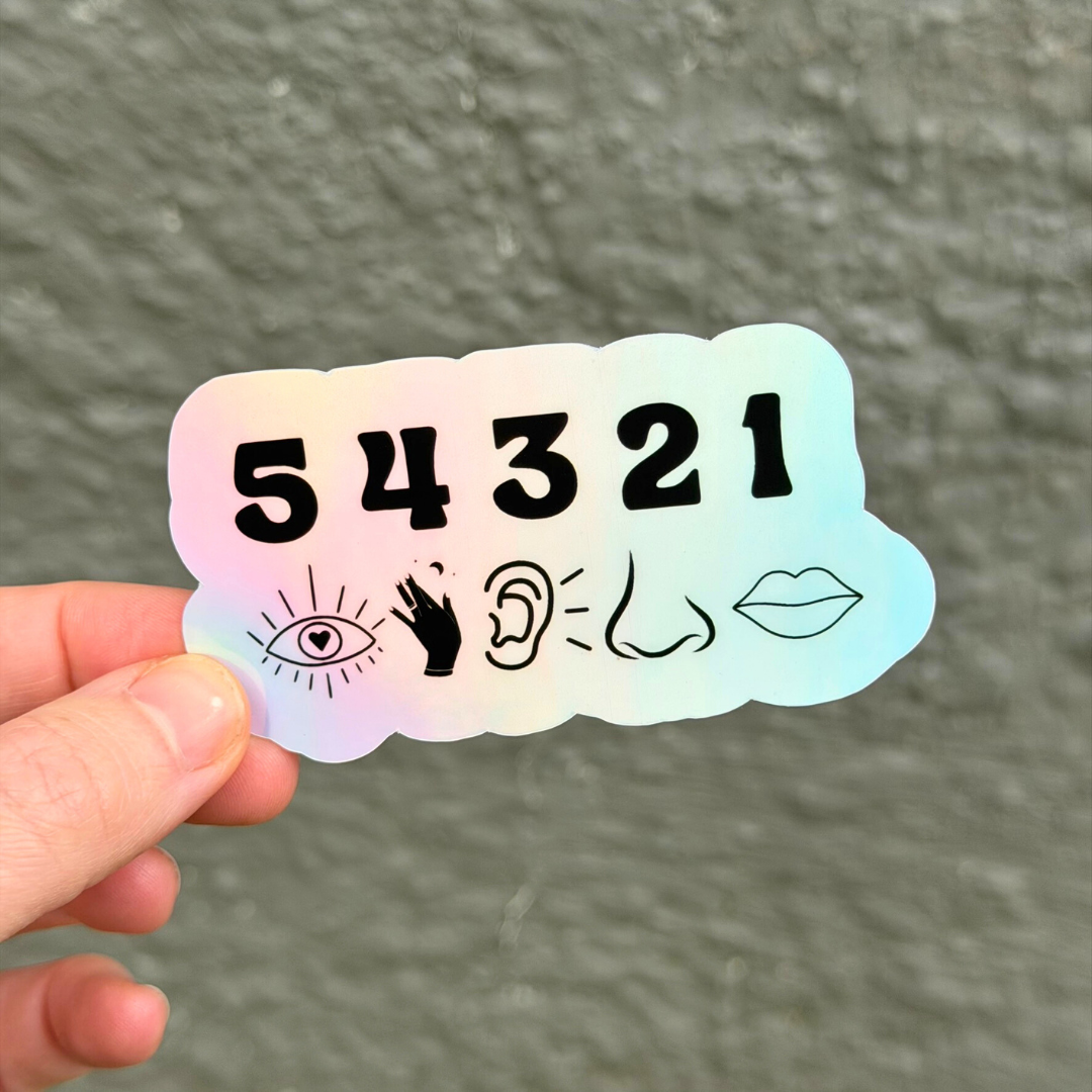 54321 Holographic Grounding Sticker