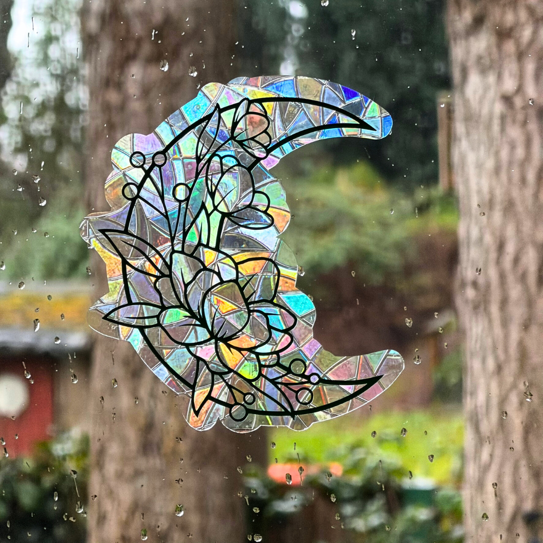 Floral Moon Suncatcher