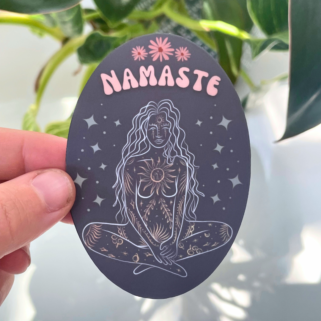 Namaste Meditation Sticker