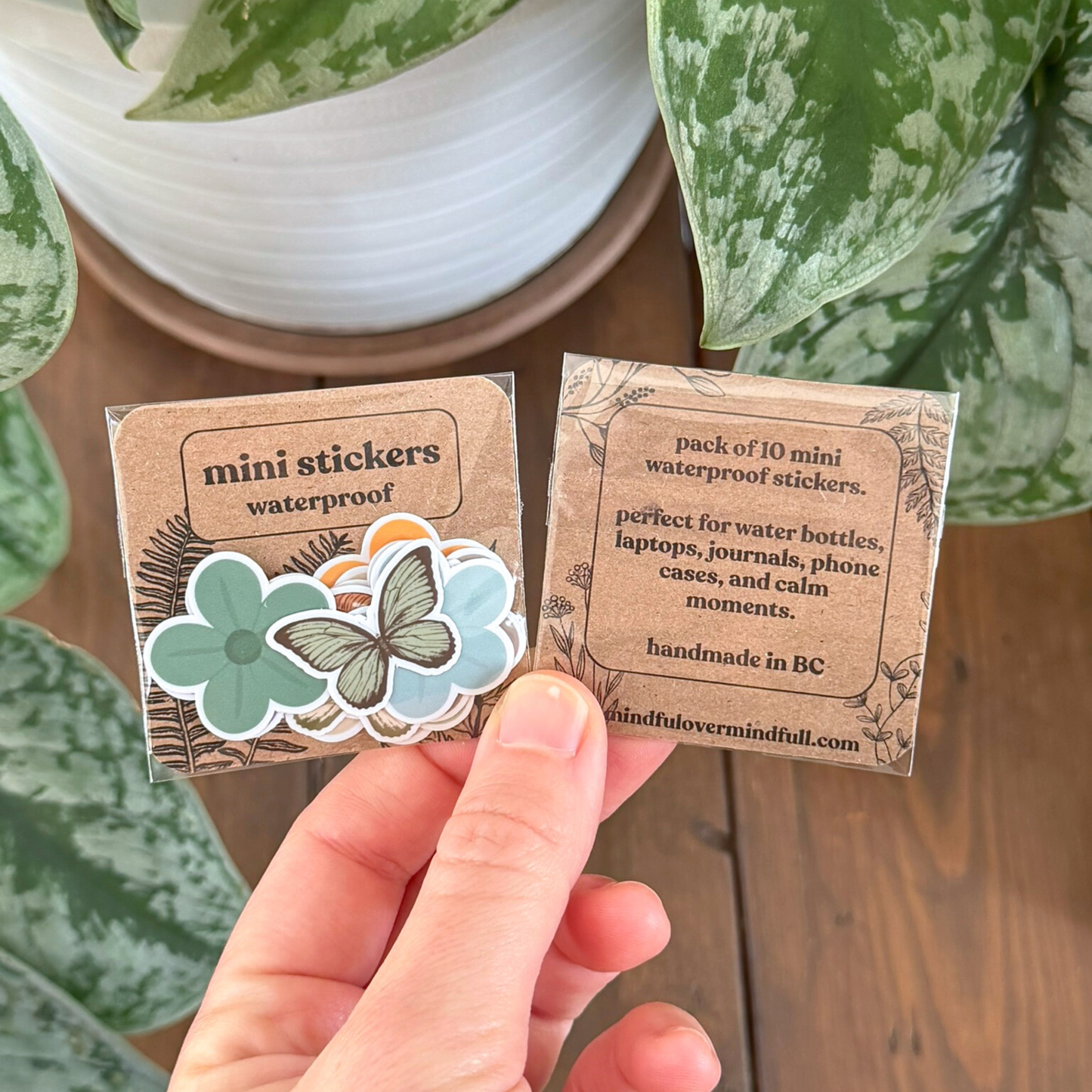 10 Mini Flower and Butterfly Sticker Pack