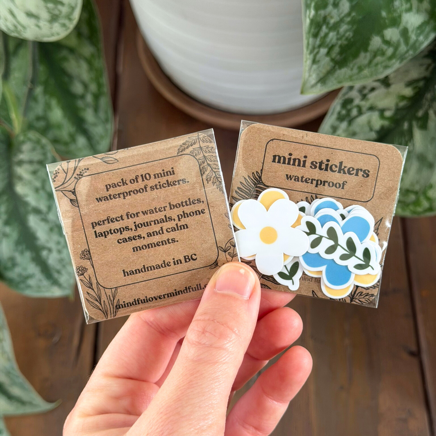 10 Mini Flower and Fern Sticker Pack