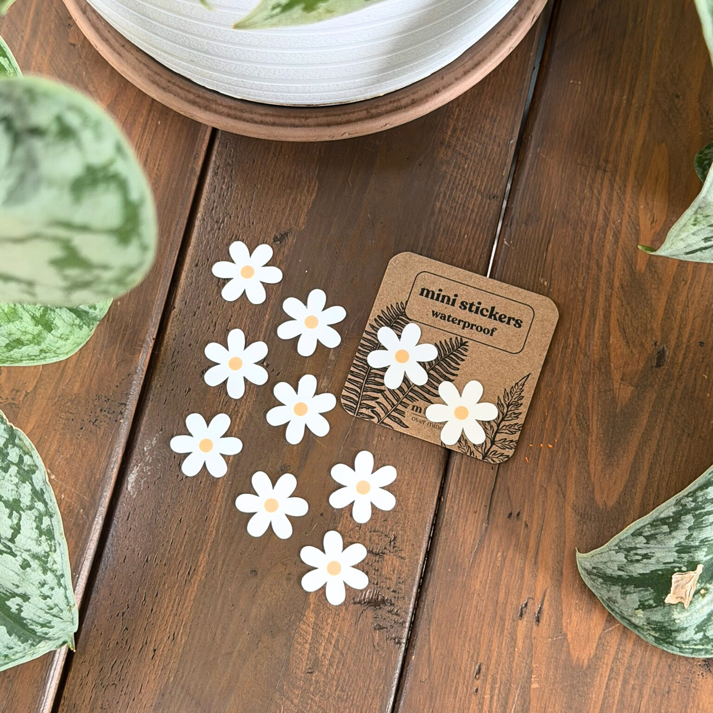 Mini White Daisy Stickers