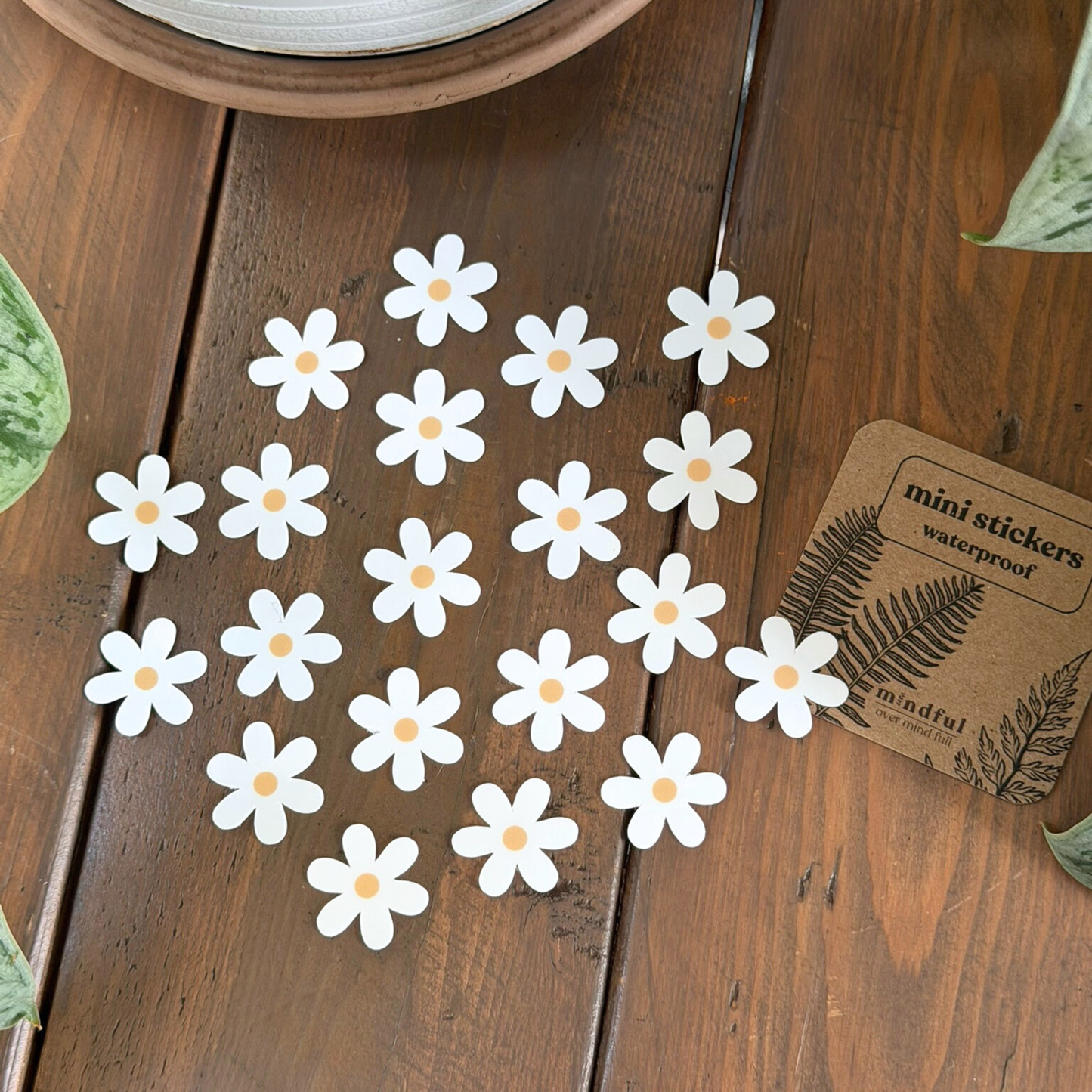 Mini White Daisy Stickers