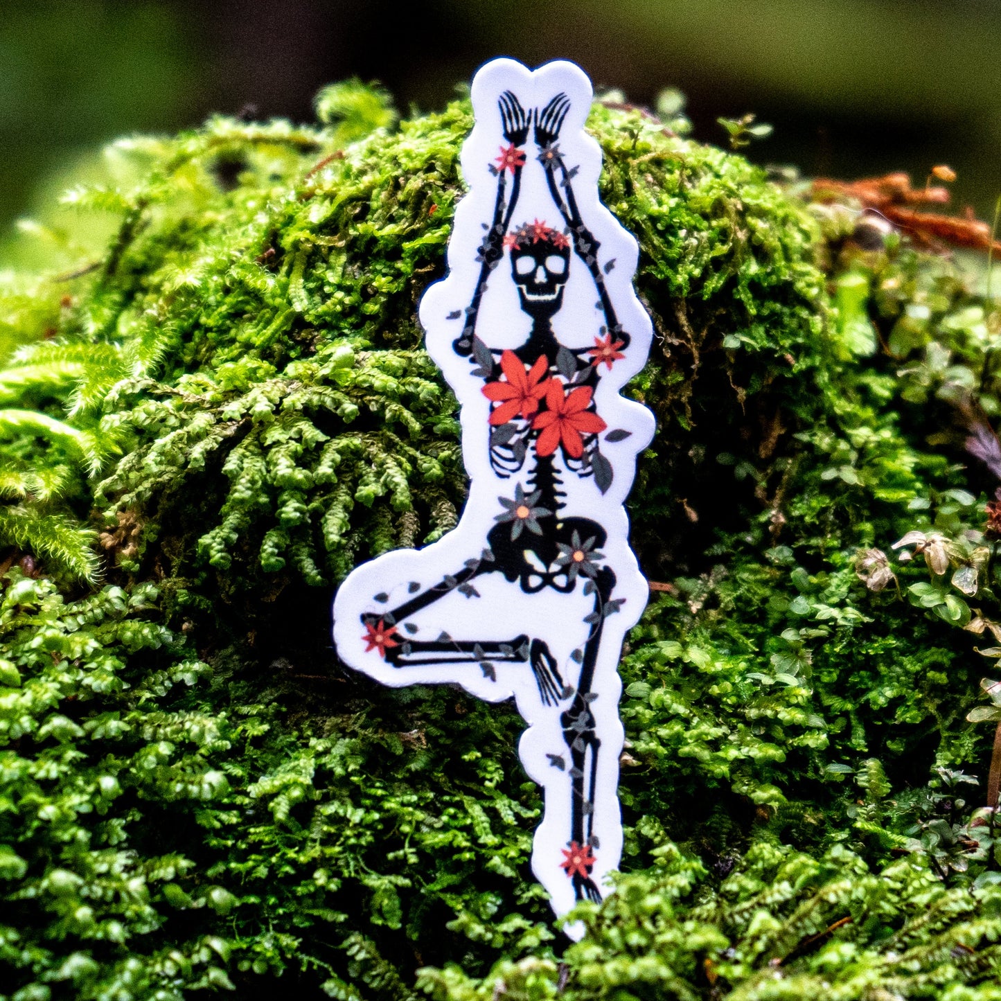 Yoga Skeleton Tree Pose Sticker
