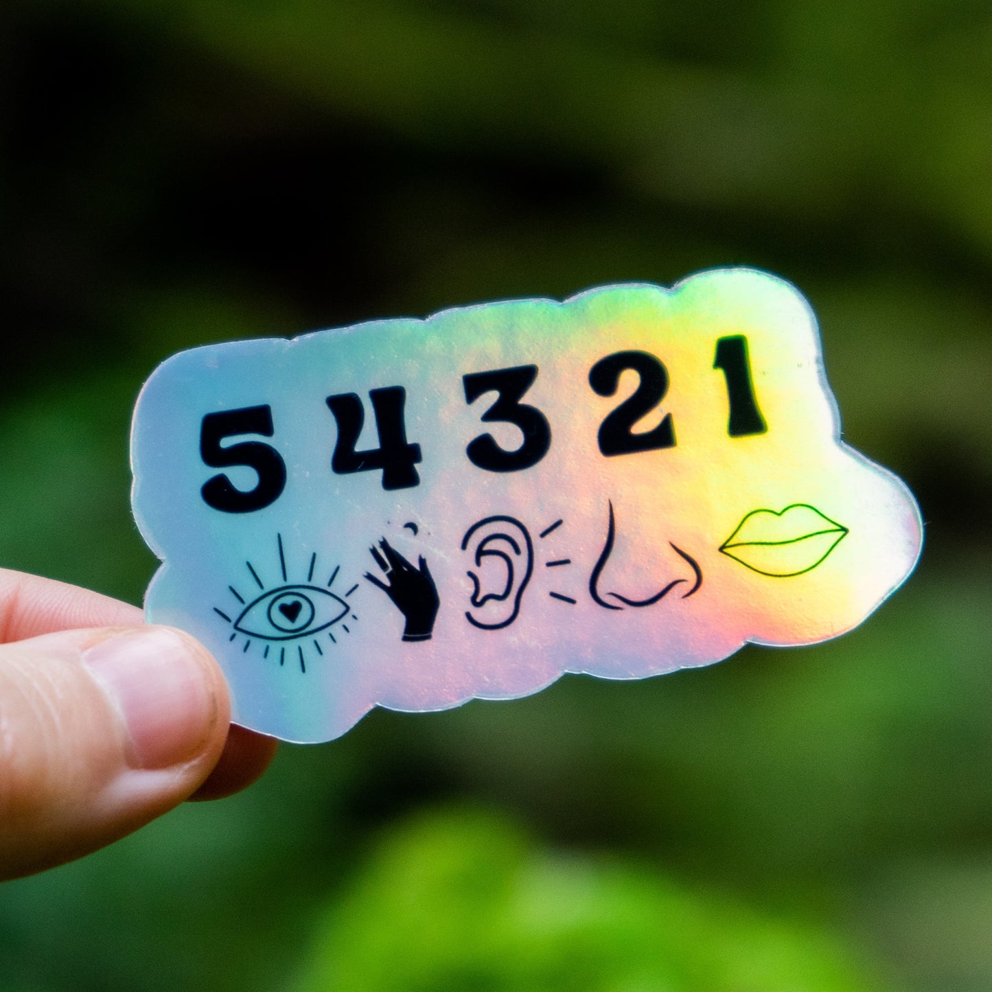 54321 Mindfulness Grounding Sticker