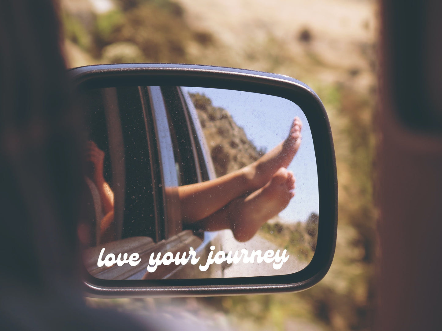 Love Your Journey Affirmation Mirror Decals, Rear View Mirror Decal for Self Love and Mental Health