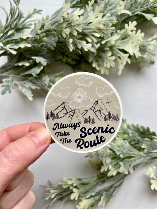 Always Take The Scenic Route Sticker