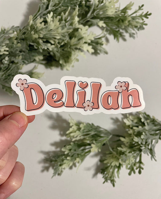 Boho Custom Name Stickers