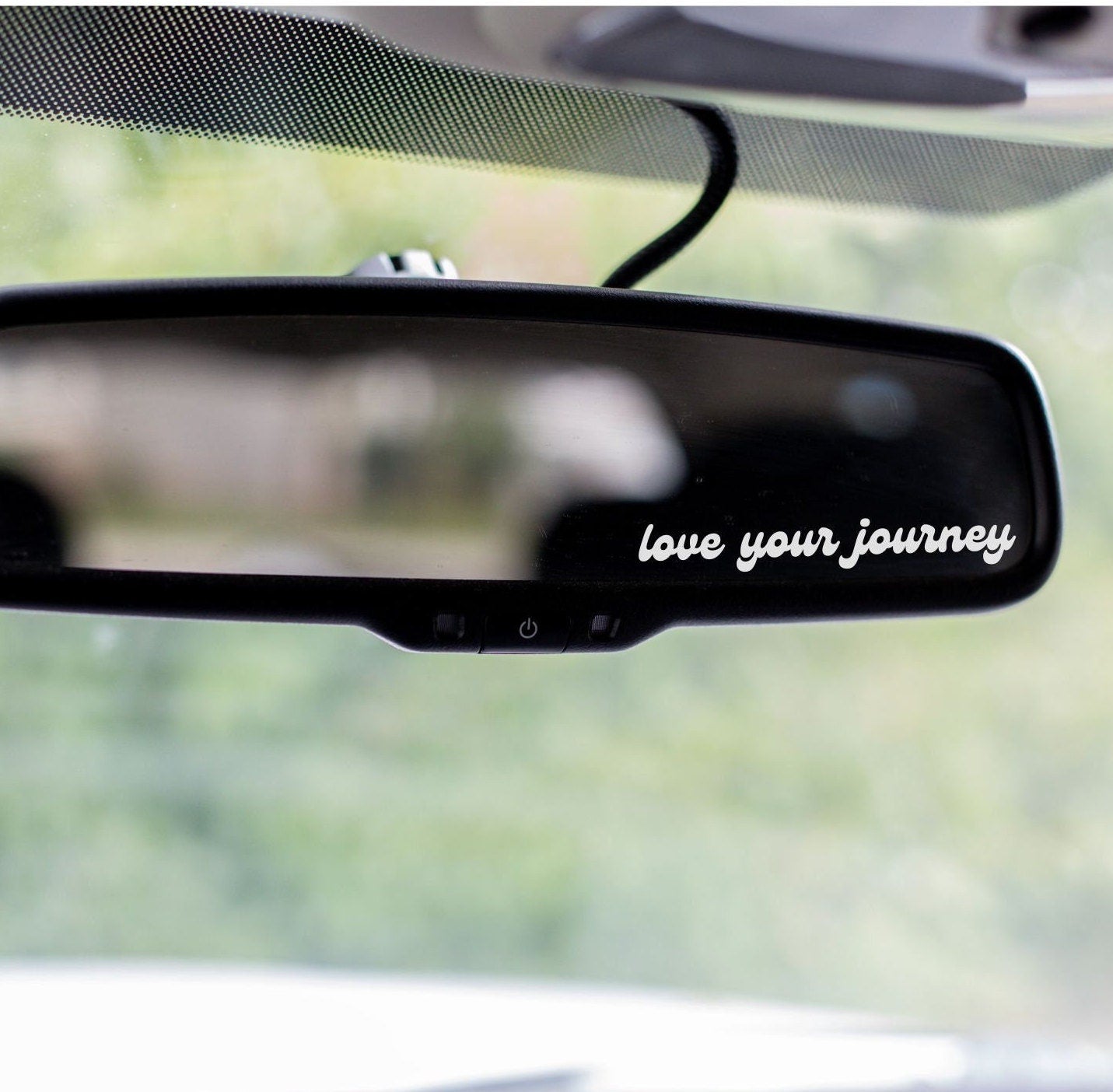 Love Your Journey Affirmation Mirror Decals, Rear View Mirror Decal for Self Love and Mental Health