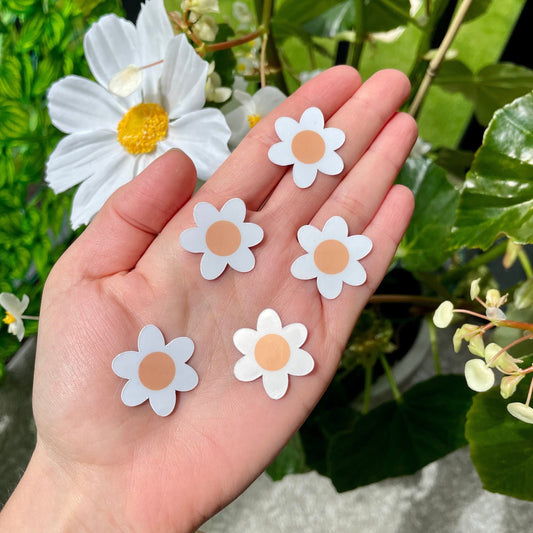 Small Daisy Flower Waterproof Sticker Pack, Smiley Face Stickers, Water Bottle Stickers, Kindle Stickers, Mini Daisy Stickers
