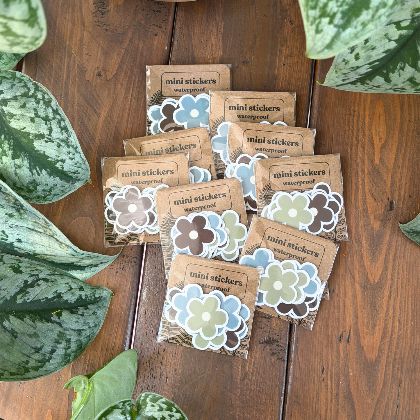 10 Mini Spring Flower Sticker Pack
