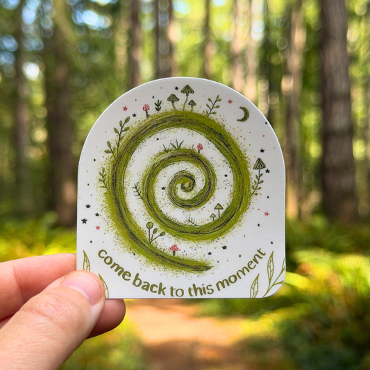 Come Back to This Moment Swirl Sticker