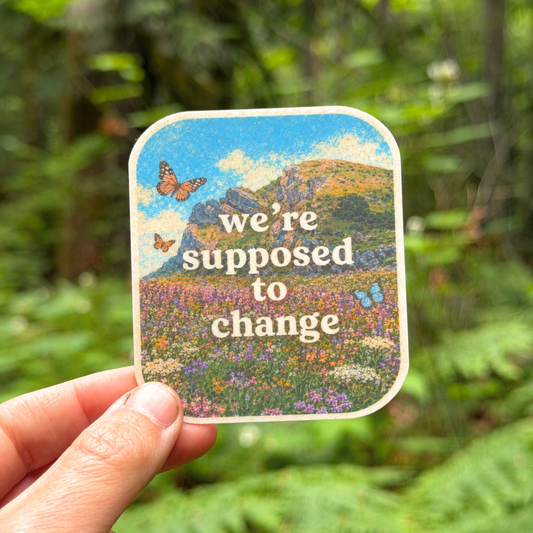 We're Supposed To Change Sticker
