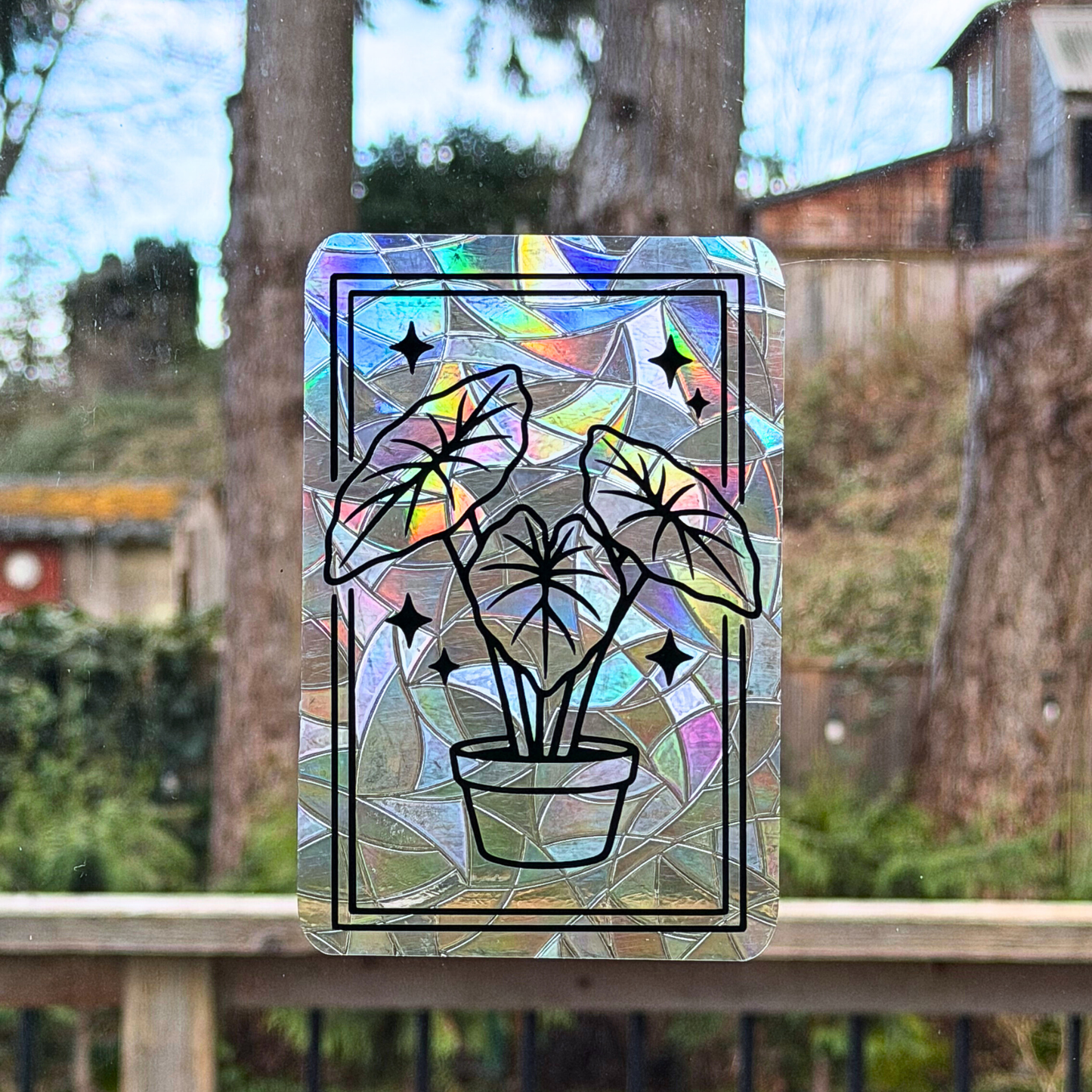 Alocasia Plant Suncatcher